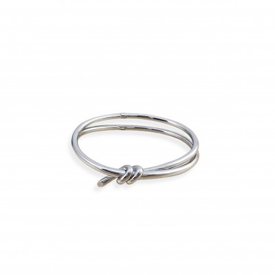 TIFFANY KNOT DOUBLE ROW HINGED BANGLE 68887240